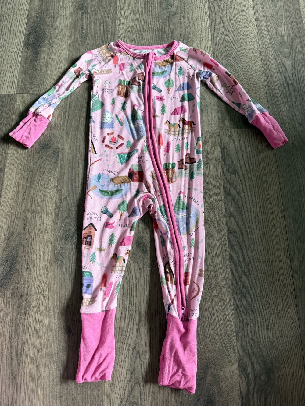 Little sleepies pink campers zippy